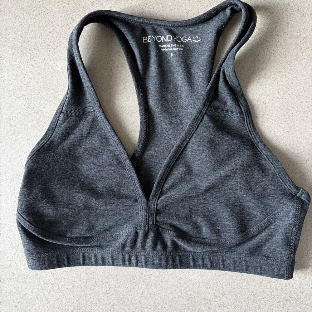 Beyond Yoga Charcoal Sports Bra